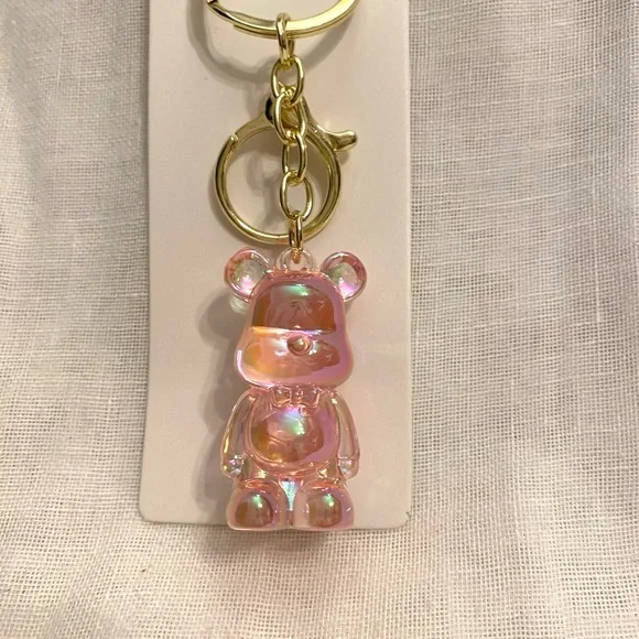 Iridescent Teddy Bear Keychain/Bag Charm | Add some fun to your bag or backpack - Picture 3 of 10